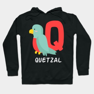 Quetzal animak name funny alphabet Hoodie